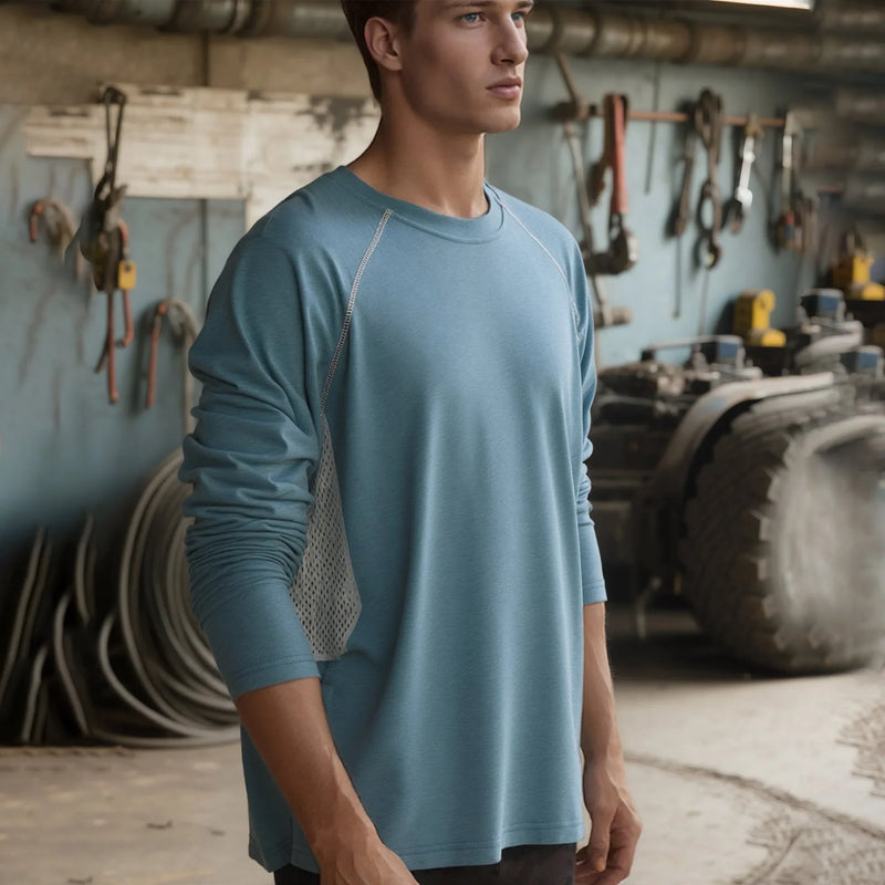 4.5OZ Vented Mesh Loose Fit EX Lightweight Flame Resistant Crew Neck T-Shirts
